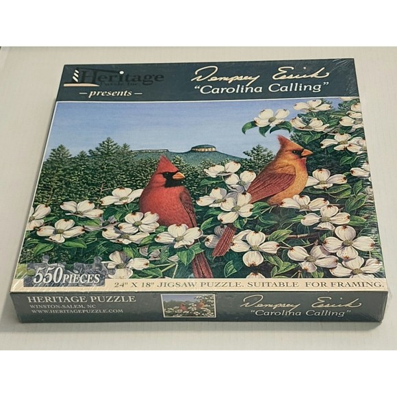 New Factory Sealed Heritage Puzzle "Carolina Calling" 550 pcs 24" x 18" USA Made - Picture 2 of 6